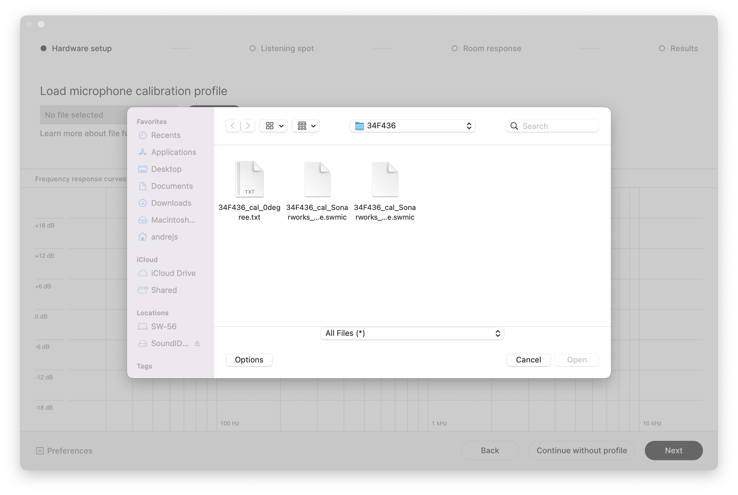 SoundID Referenceのマイクキャリブレーションプロファイルを SoundID Referenceのマイクキャリブレーションプロファイルを