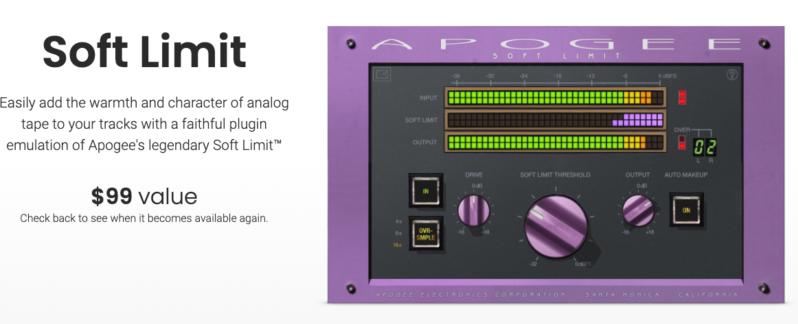 Apogee Soft Limit Plugin ご利用手順