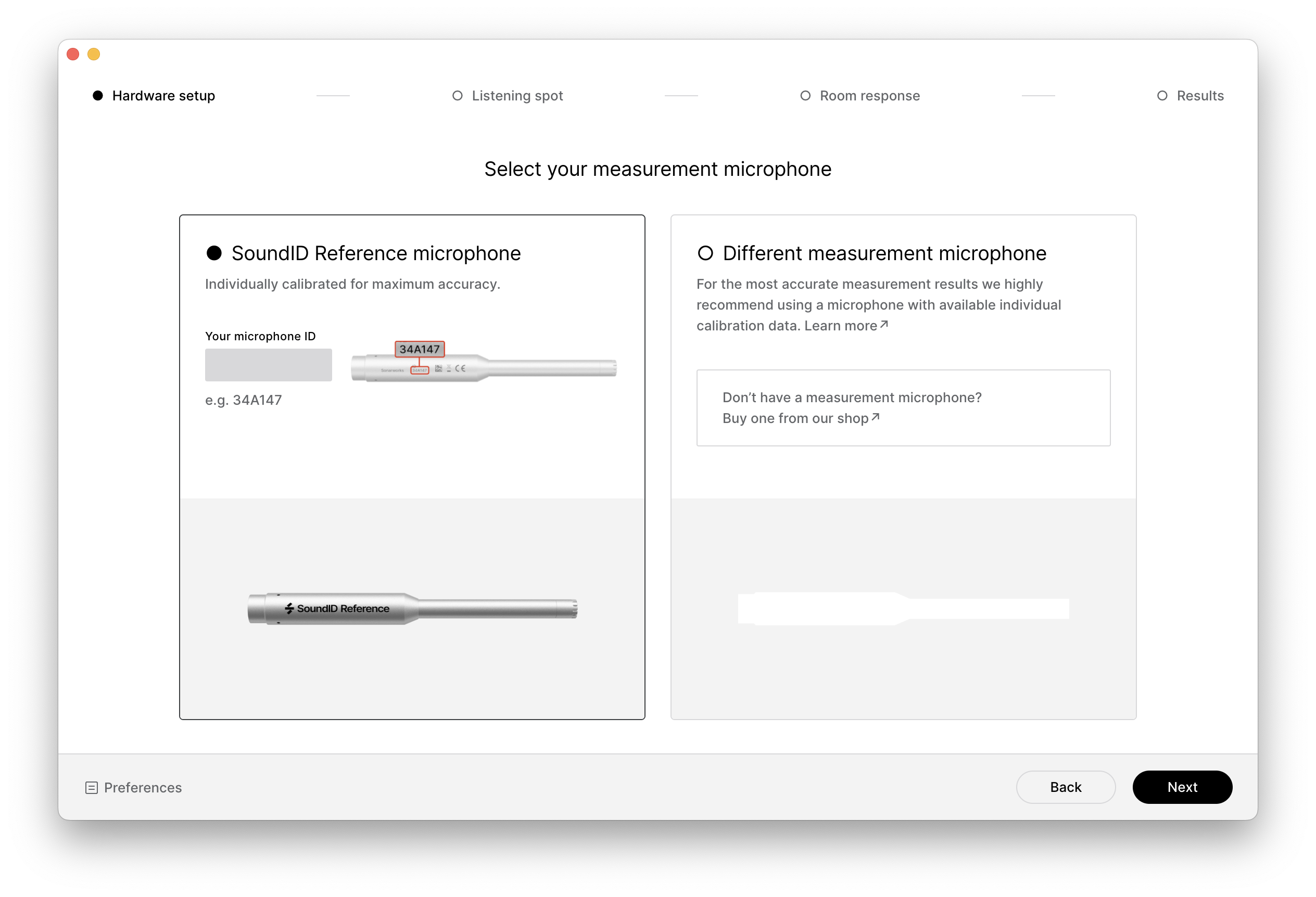 SoundID Referenceのマイクキャリブレーションプロファイルを SoundID Referenceのマイクキャリブレーションプロファイルを